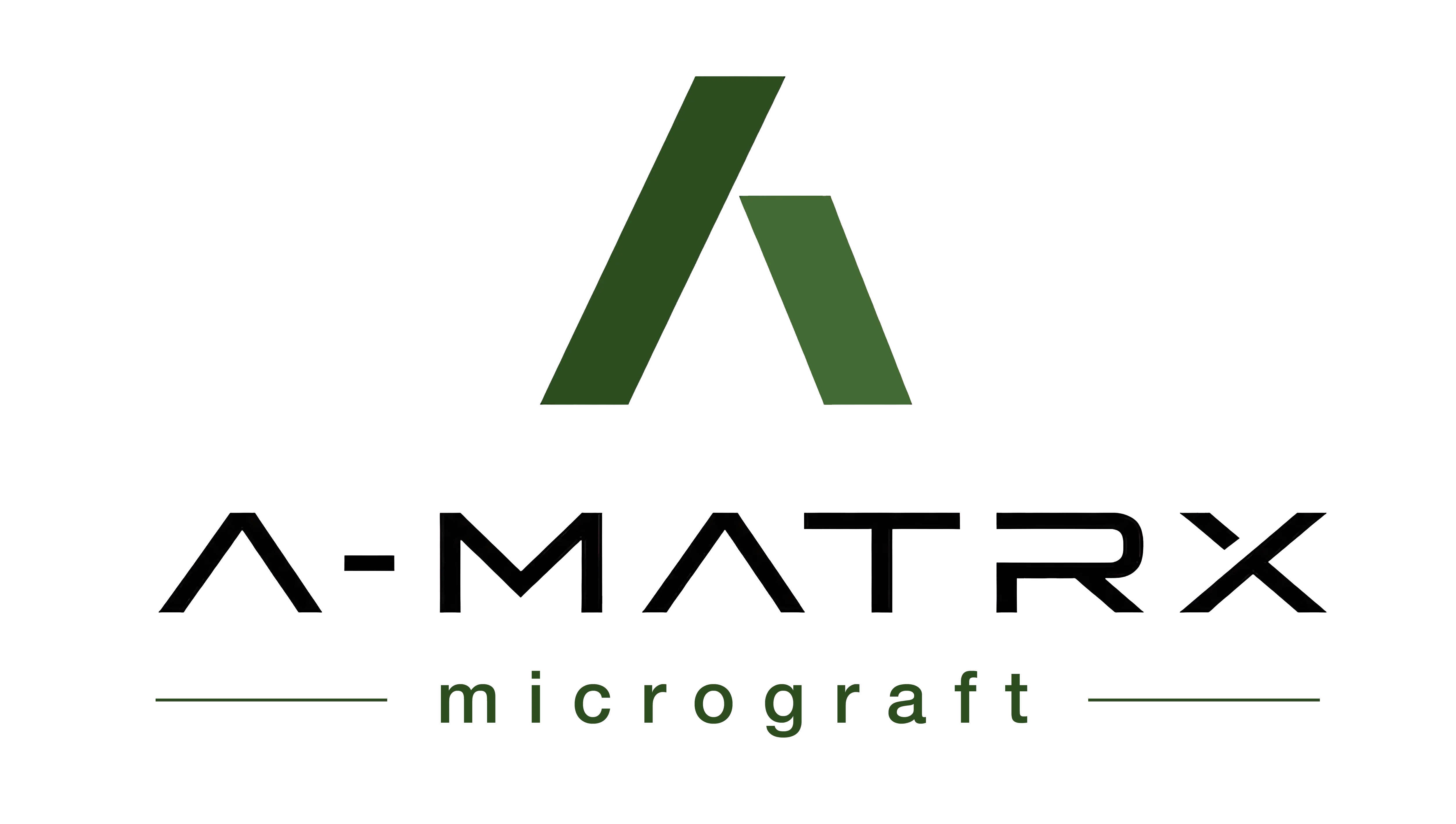 A-MATRX green symbol and wordmark with micrograft descriptor.